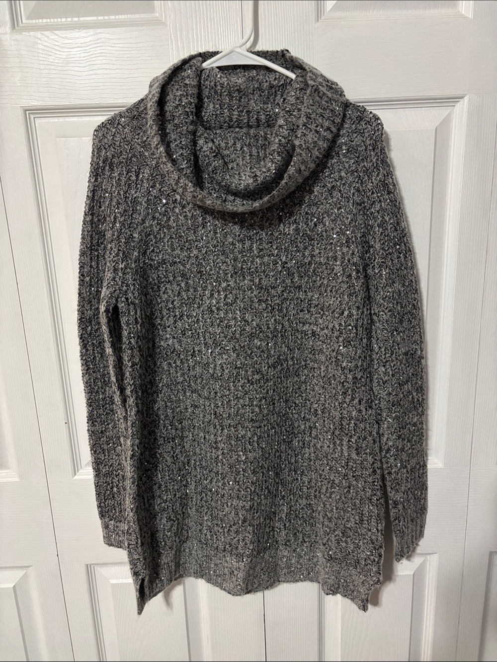 Mossimo Supply Co. Charcoal Cowl Neck Sweater